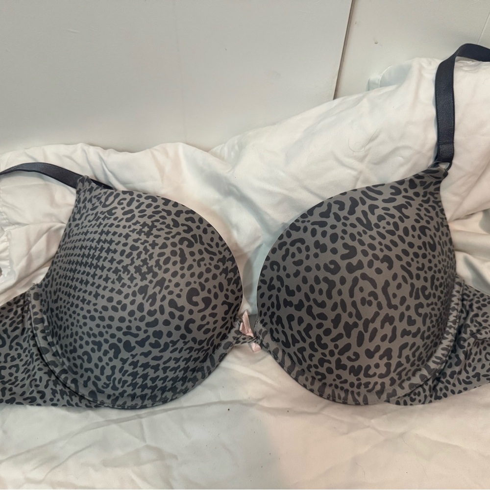 Victoria's Secret Charcoal Animal Print Push-Up Bra
